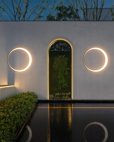 Zathee Circular LED Outdoor Wall Light - Neutral Decor