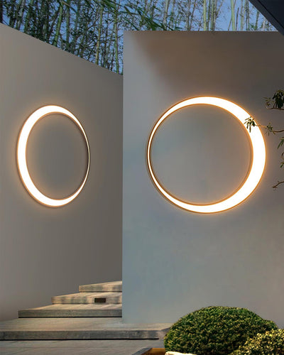Zathee Circular LED Outdoor Wall Light - Neutral Decor