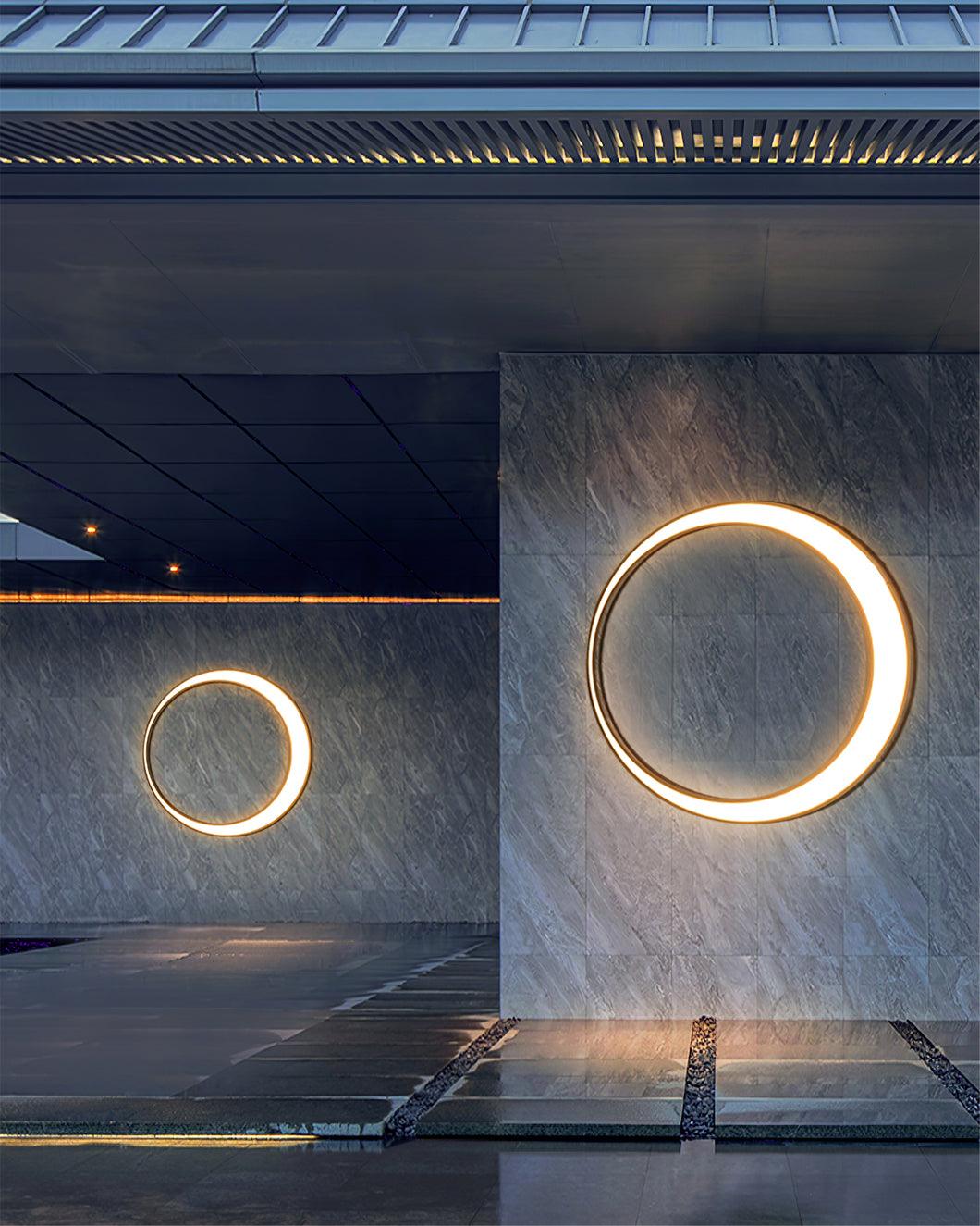 Zathee Circular LED Outdoor Wall Light - Neutral Decor