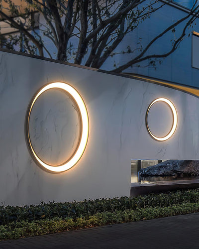 Zathee Circular LED Outdoor Wall Light - Neutral Decor
