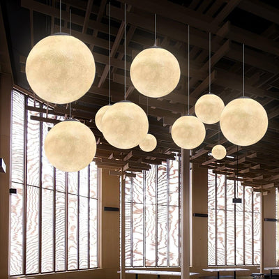 Miralaine Pendant Lamp Moon Shaped for Living Room