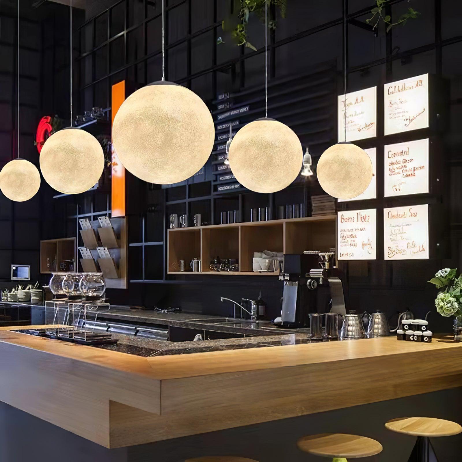 Miralaine Pendant Lamp Moon Shaped for Living Room