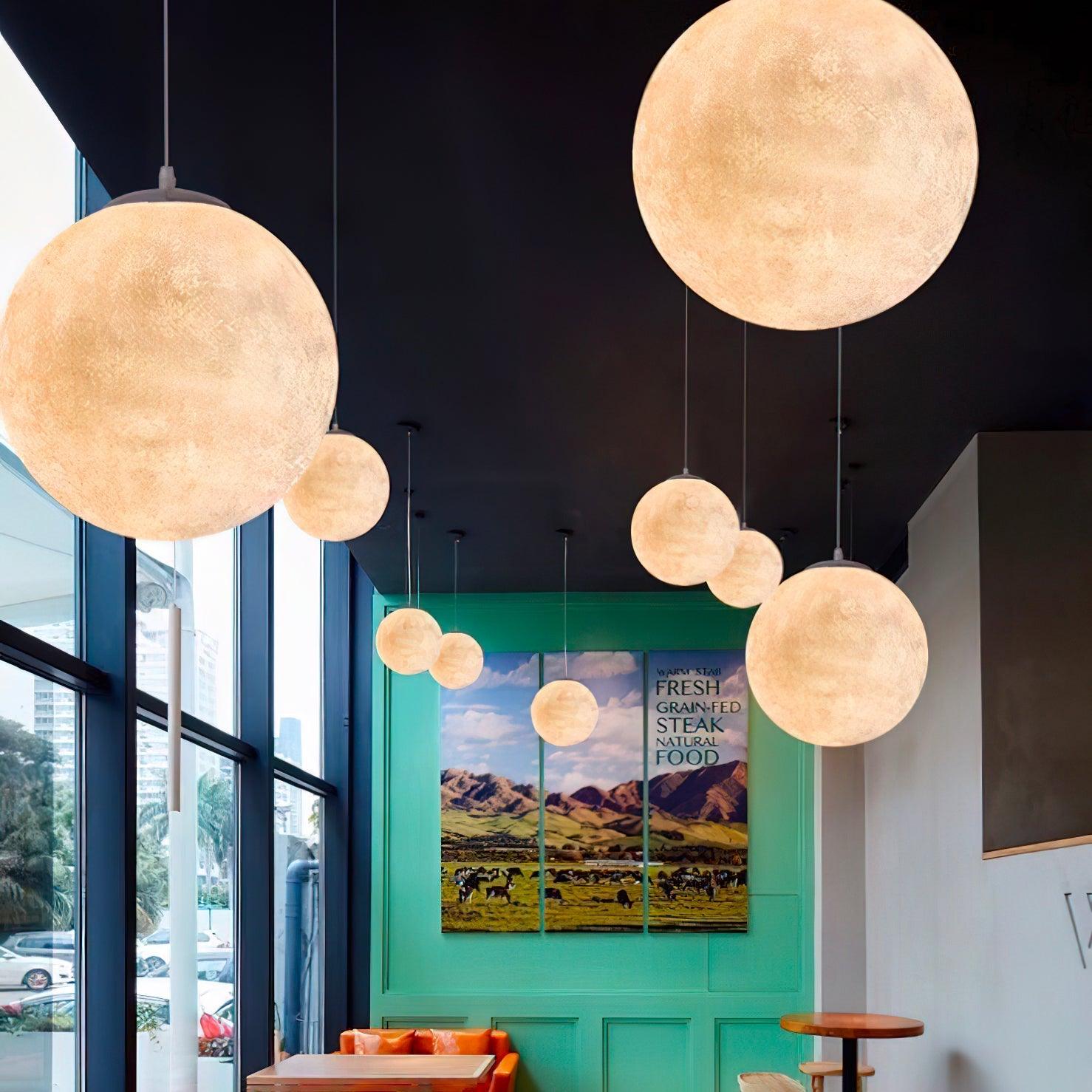 Miralaine Pendant Lamp Moon Shaped for Living Room