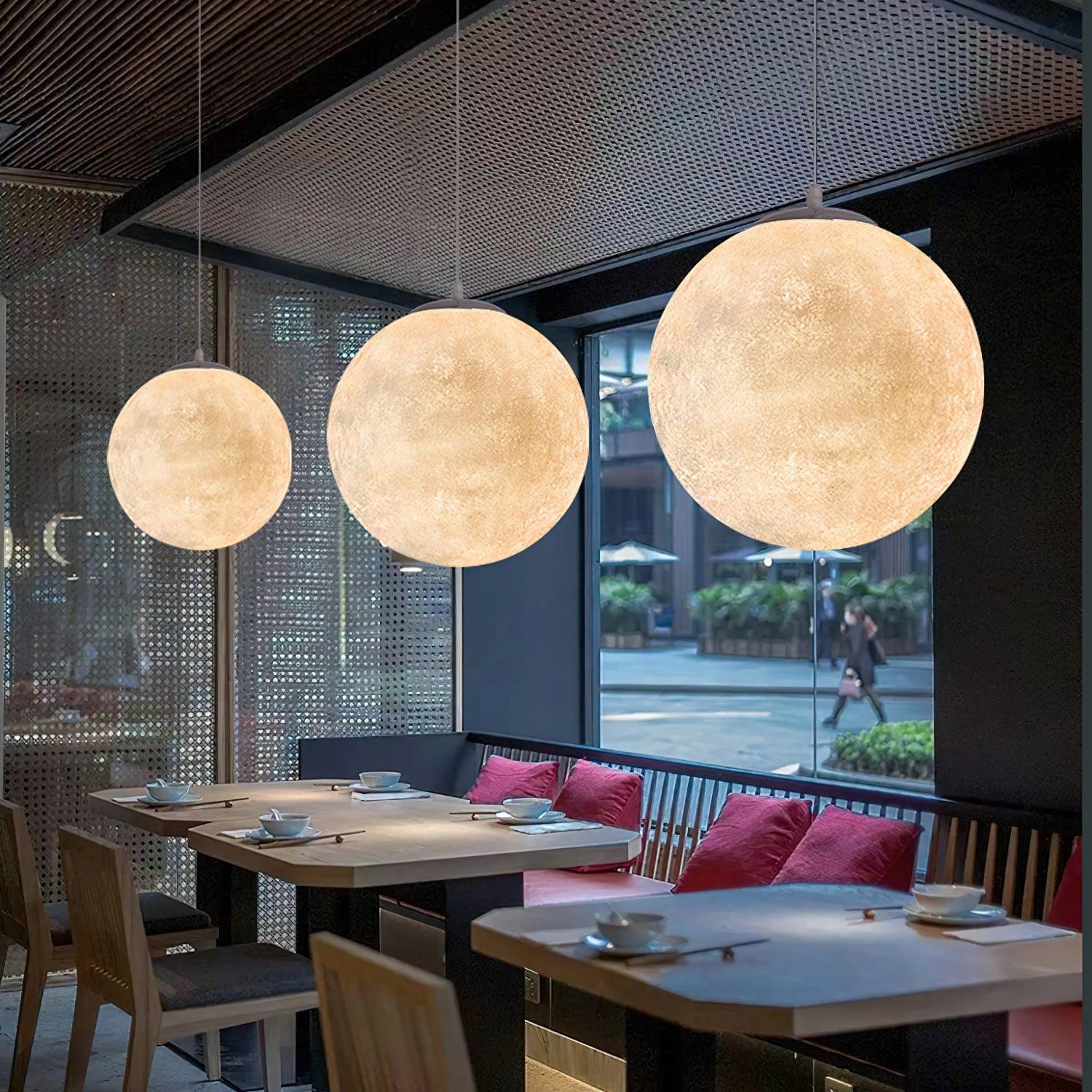 Miralaine Pendant Lamp Moon Shaped for Living Room