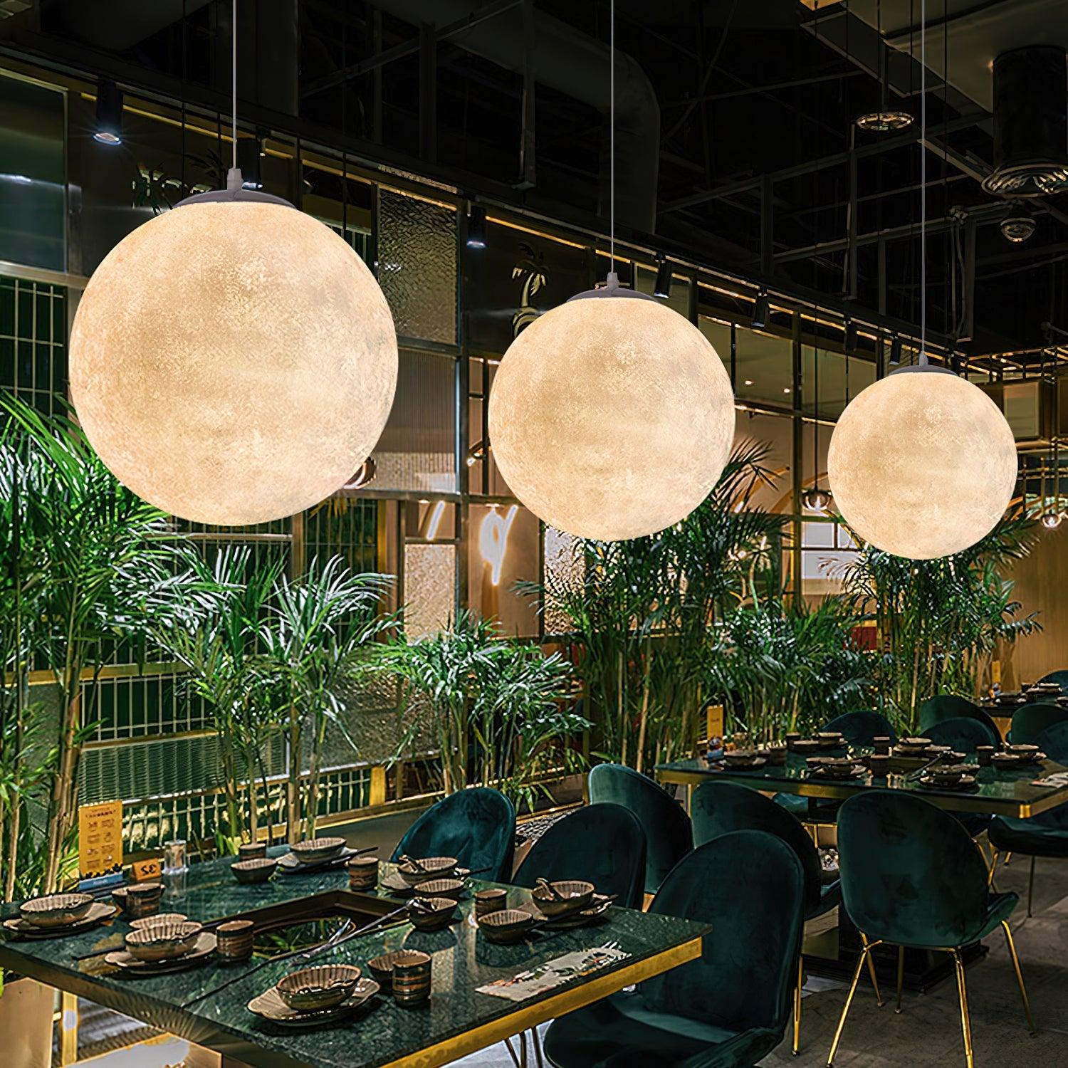 Miralaine Pendant Lamp Moon Shaped for Living Room