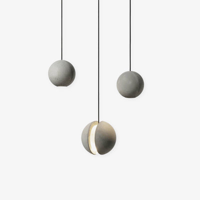 Umi Pendant Lamp Concrete Sphere Moon Minimalist