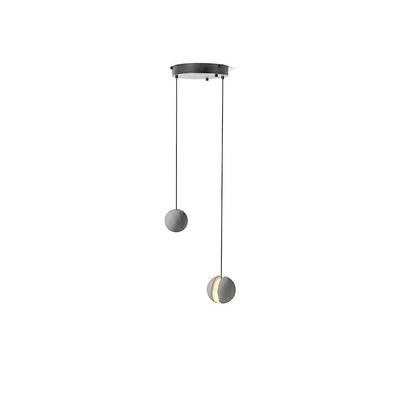 Umi Pendant Lamp Concrete Sphere Moon Minimalist