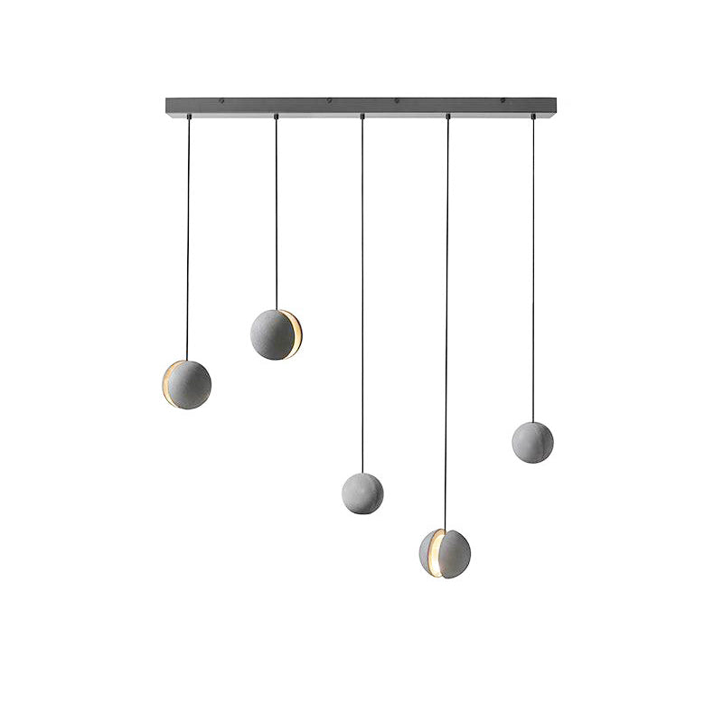 Umi Pendant Lamp Concrete Sphere Moon Minimalist
