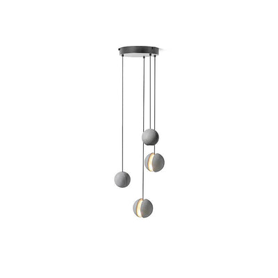 Umi Pendant Lamp Concrete Sphere Moon Minimalist