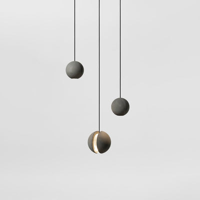 Umi Pendant Lamp Concrete Sphere Moon Minimalist