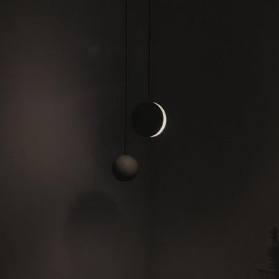 Umi Pendant Lamp Concrete Sphere Moon Minimalist