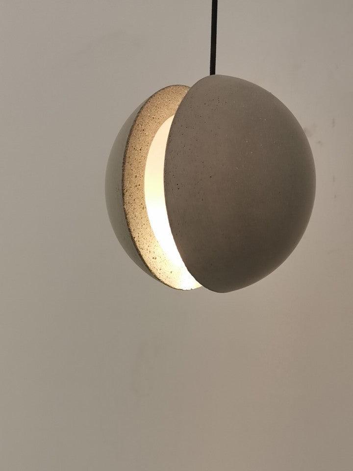 Umi Pendant Lamp Concrete Sphere Moon Minimalist