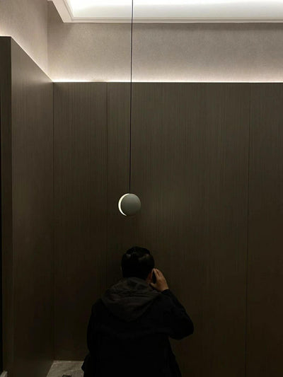Umi Pendant Lamp Concrete Sphere Moon Minimalist