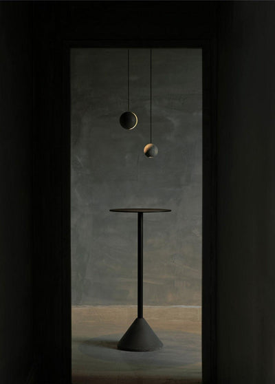 Umi Pendant Lamp Concrete Sphere Moon Minimalist