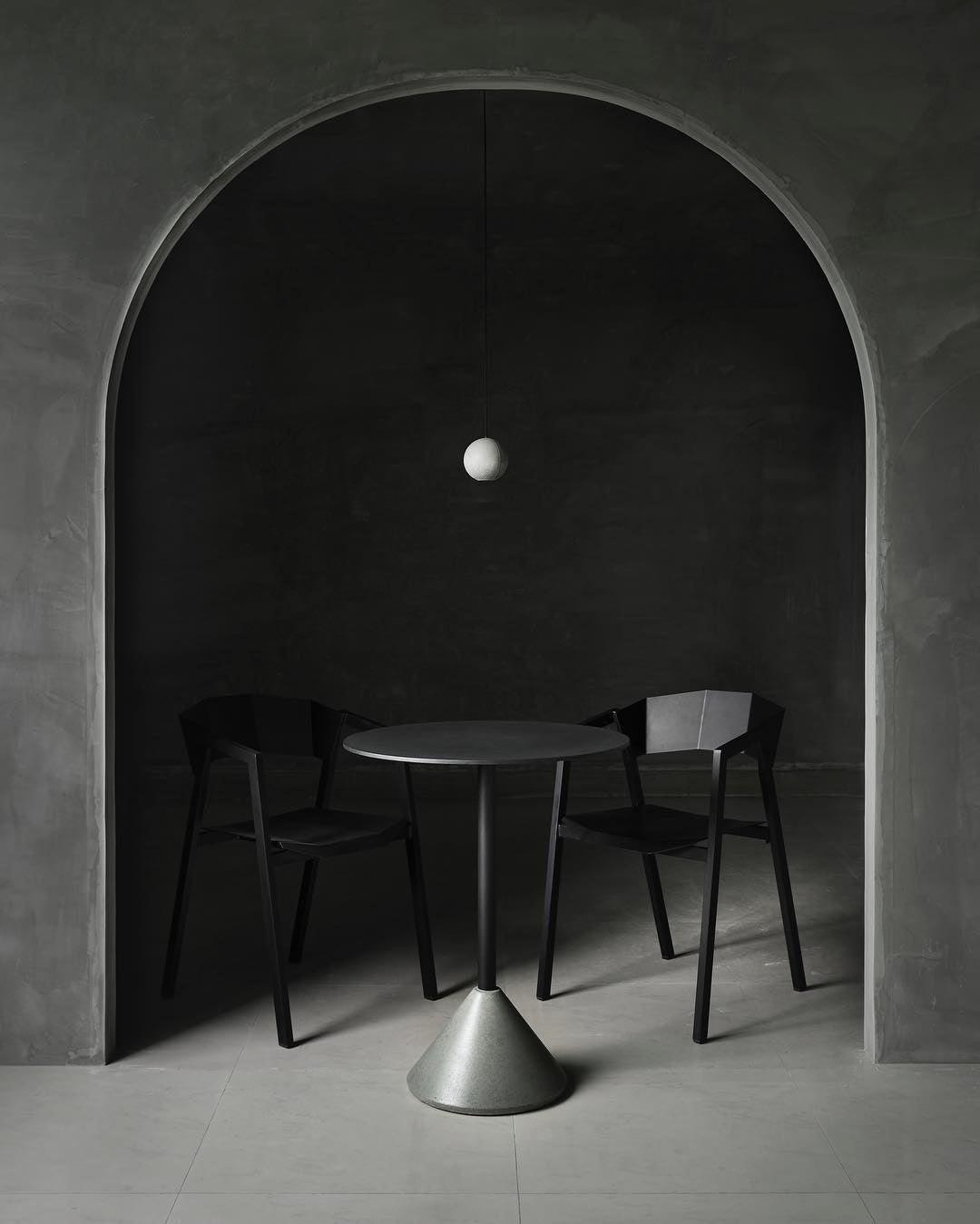Umi Pendant Lamp Concrete Sphere Moon Minimalist