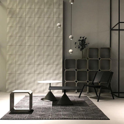 Umi Pendant Lamp Concrete Sphere Moon Minimalist