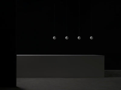 Umi Pendant Lamp Concrete Sphere Moon Minimalist