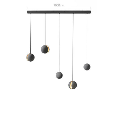 Umi Pendant Lamp Concrete Sphere Moon Minimalist