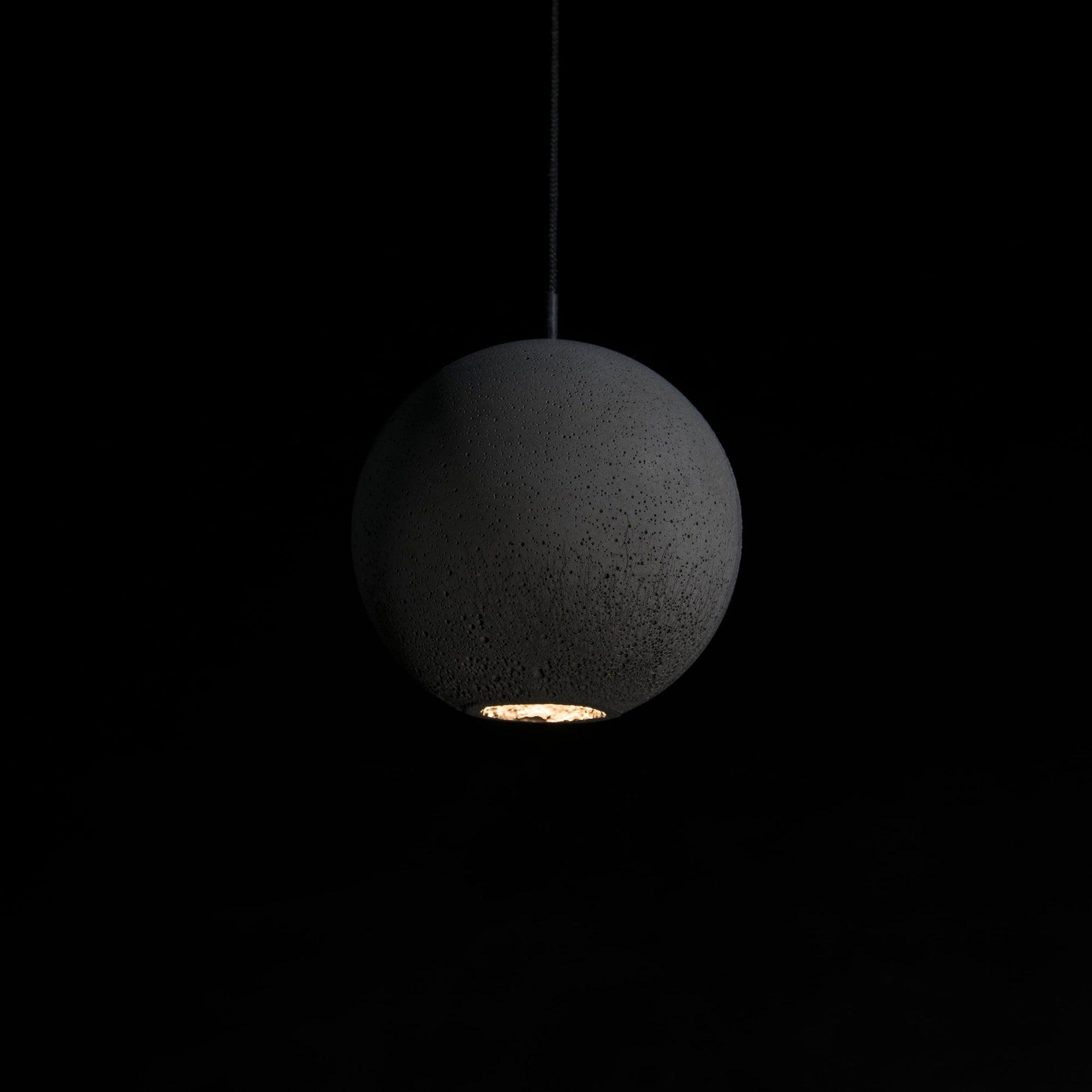 Umi Pendant Lamp Concrete Sphere Moon Minimalist