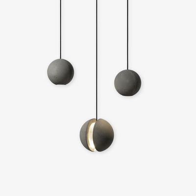 Umi Pendant Lamp Concrete Sphere Moon Minimalist