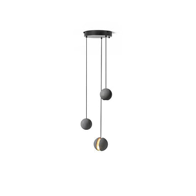 Umi Pendant Lamp Concrete Sphere Moon Minimalist