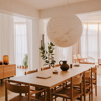 Globe Minimalist Silk Pendant Lamp