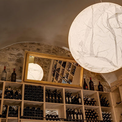 Globe Minimalist Silk Pendant Lamp