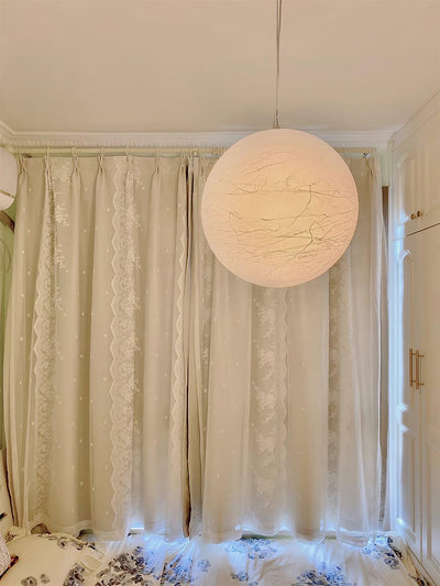 Globe Minimalist Silk Pendant Lamp