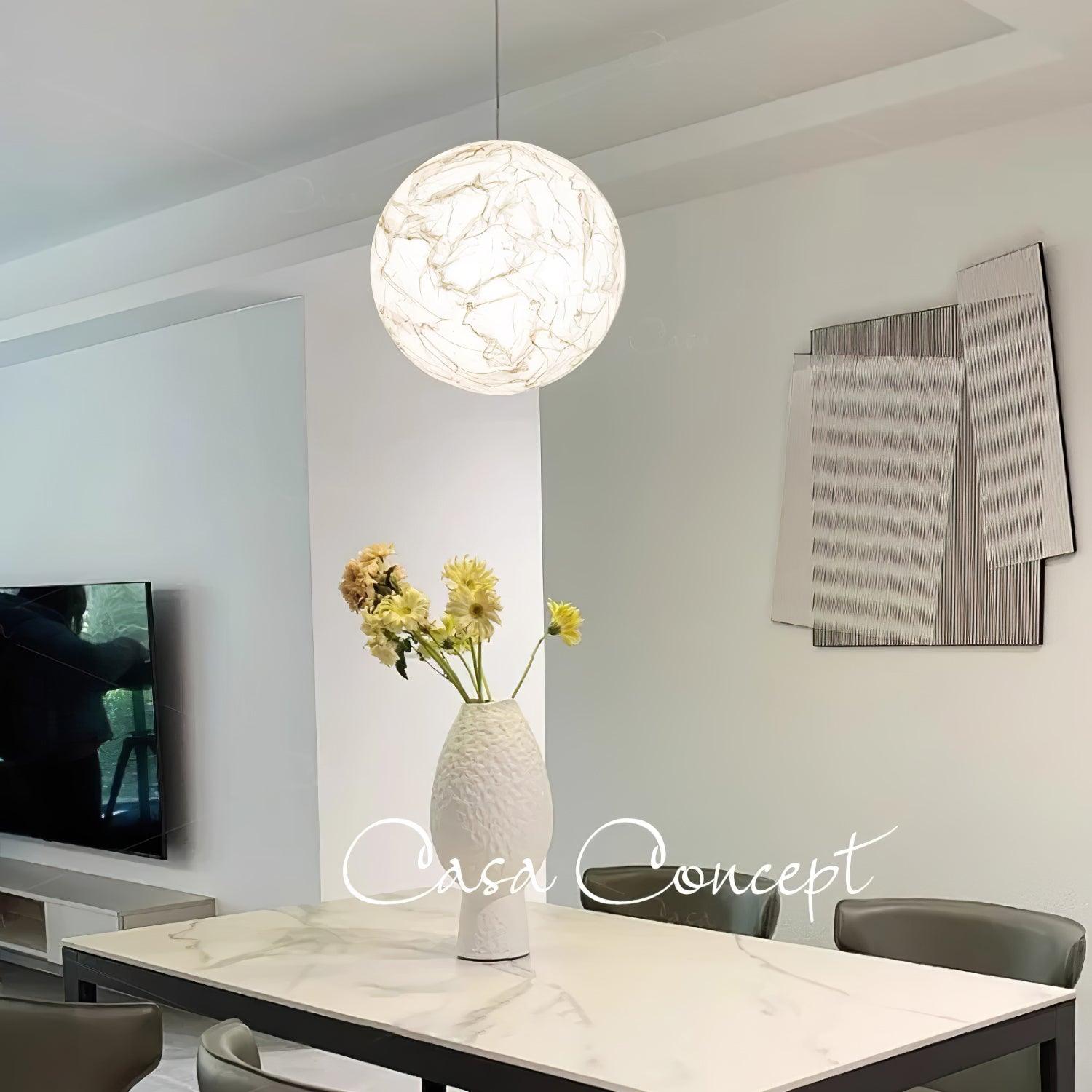 Globe Minimalist Silk Pendant Lamp