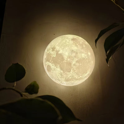 Olsolan Nordic Art Moon 3D Plastic Wall Lamp