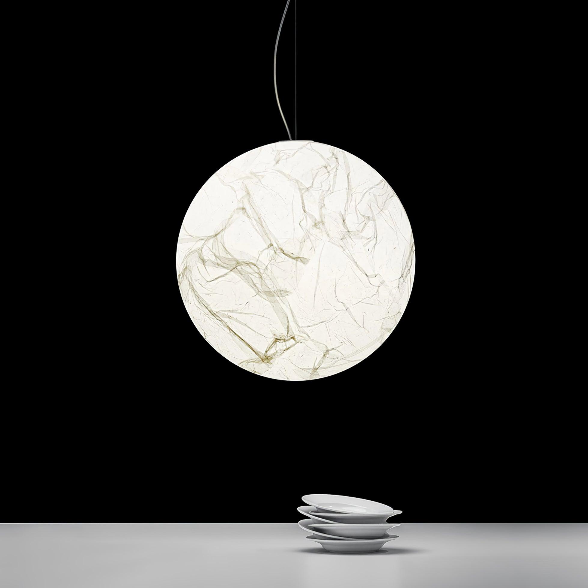 Globe Minimalist Silk Pendant Lamp