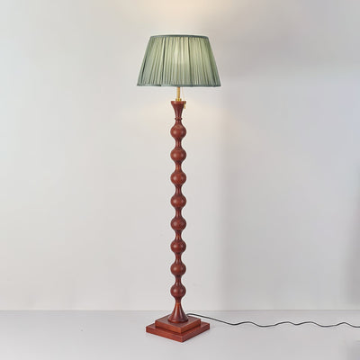 Celon Wood Fabric Vintage Floor Lamp - Neutral Decor