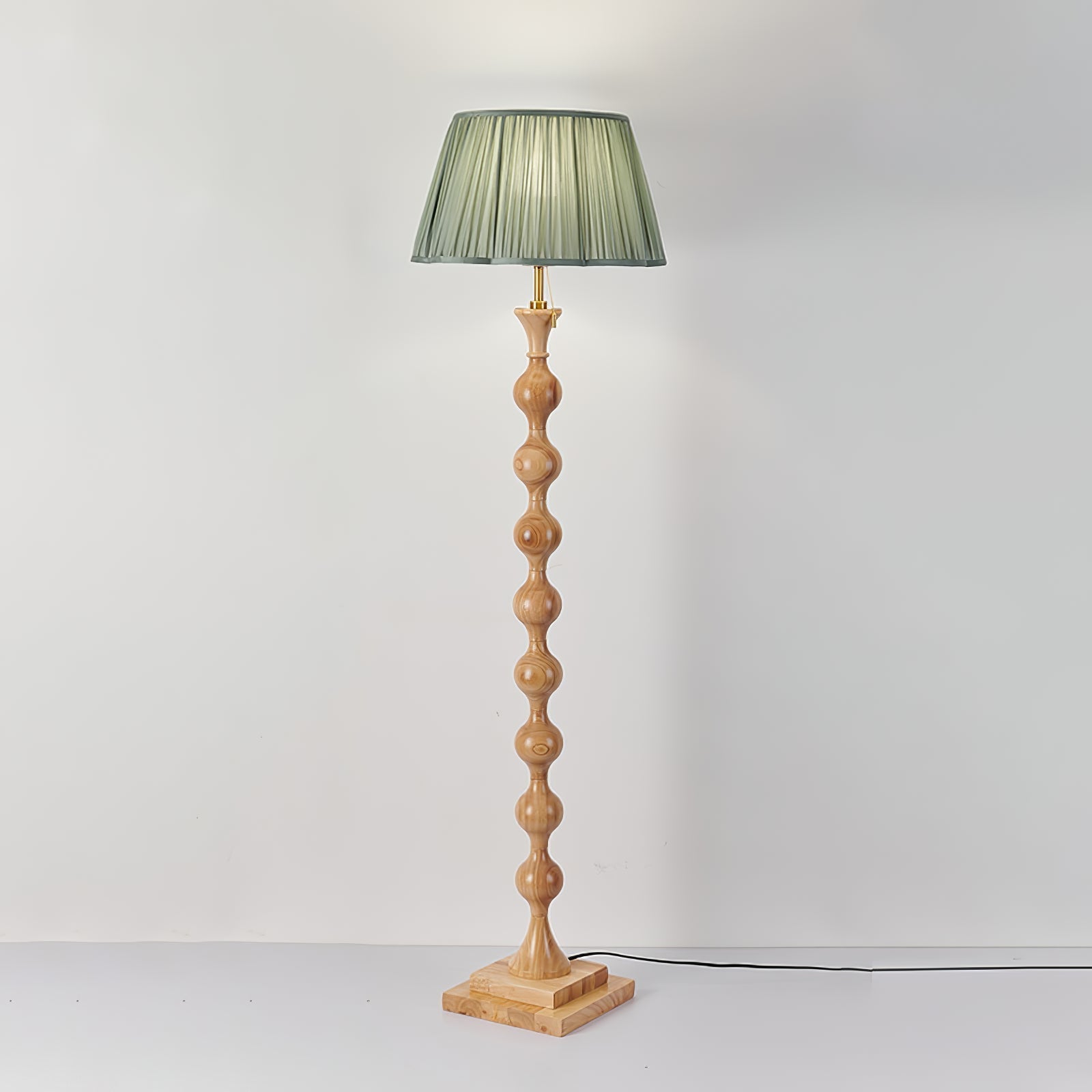 Celon Wood Fabric Vintage Floor Lamp - Neutral Decor