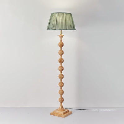 Celon Wood Fabric Vintage Floor Lamp - Neutral Decor