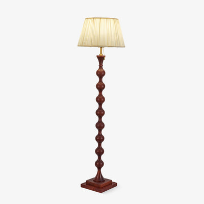 Celon Wood Fabric Vintage Floor Lamp - Neutral Decor