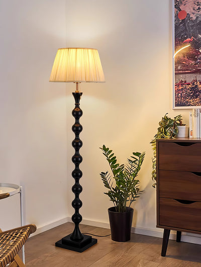 Celon Wood Fabric Vintage Floor Lamp - Neutral Decor