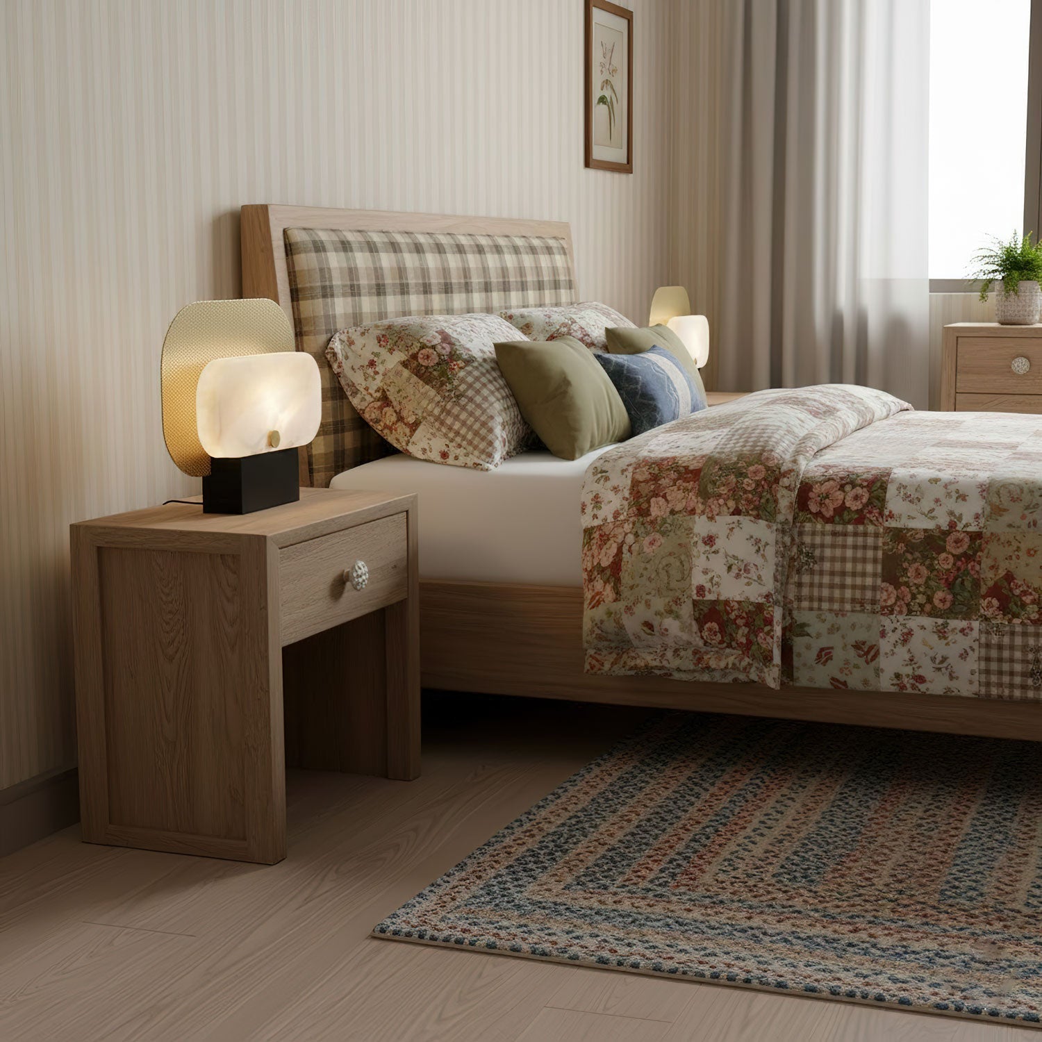 Mosaic Elegance Alabaster Table Lamp