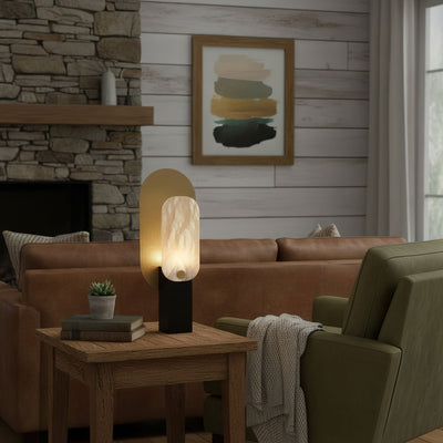 Mosaic Elegance Alabaster Table Lamp