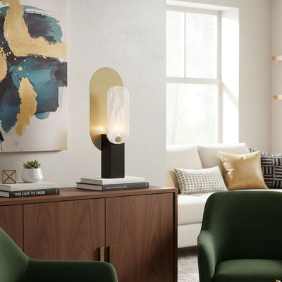 Mosaic Elegance Alabaster Table Lamp