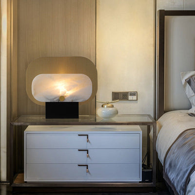 Mosaic Elegance Alabaster Table Lamp