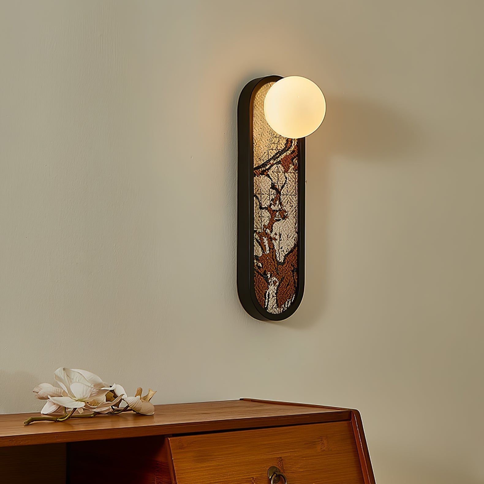 Uzorus Premium Nordic Art Fabric Wall Light