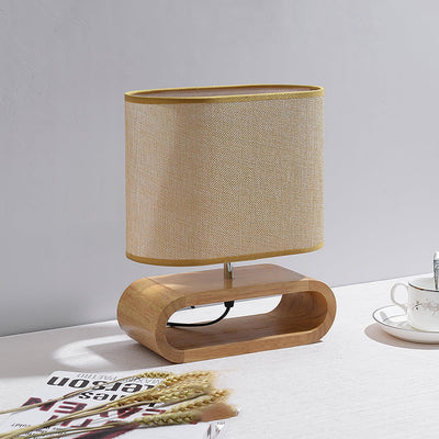 Loop Rustic Wood Table Lamp