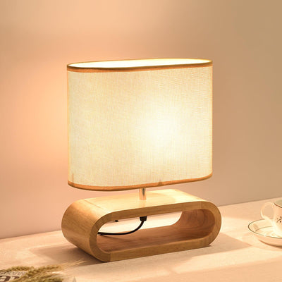 Loop Rustic Wood Table Lamp
