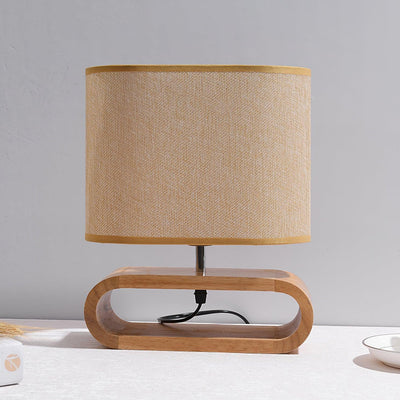 Loop Rustic Wood Table Lamp