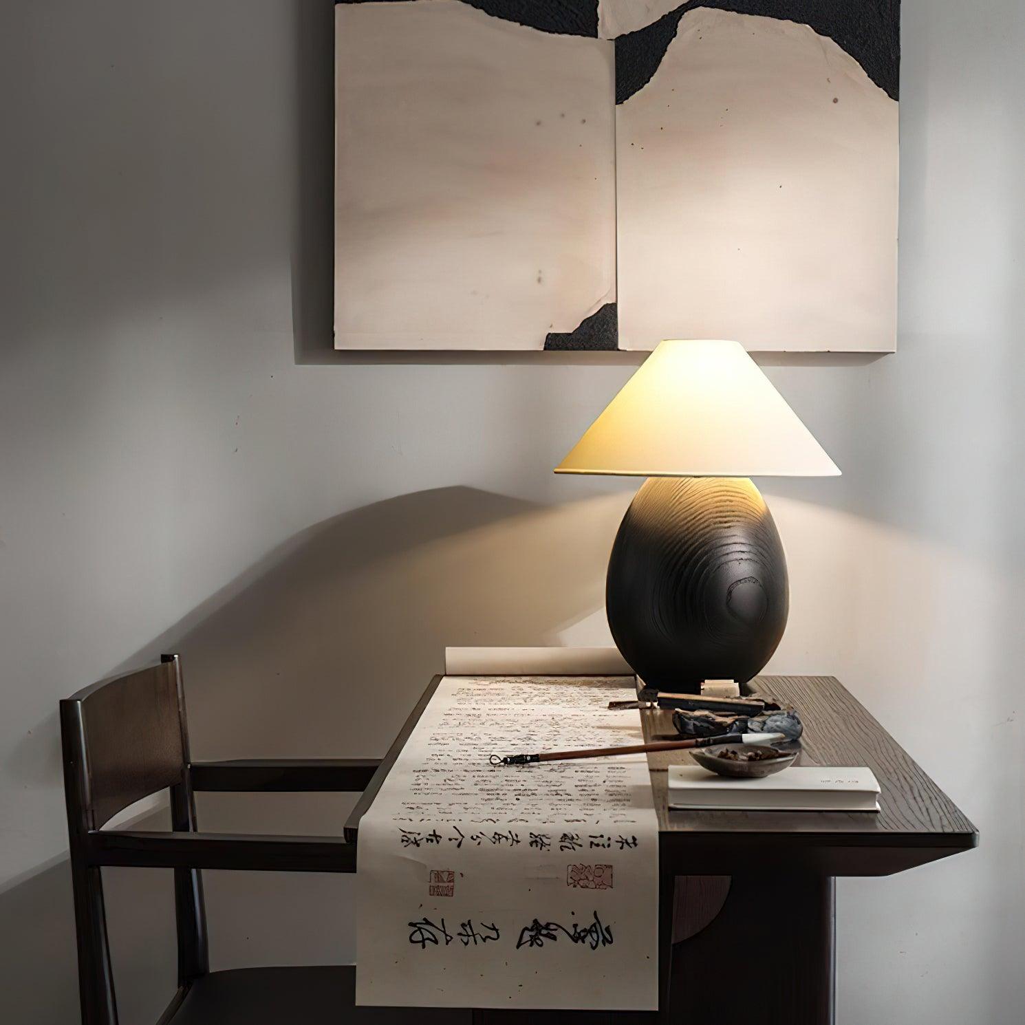 Orbace Wood Natural Table Lamp