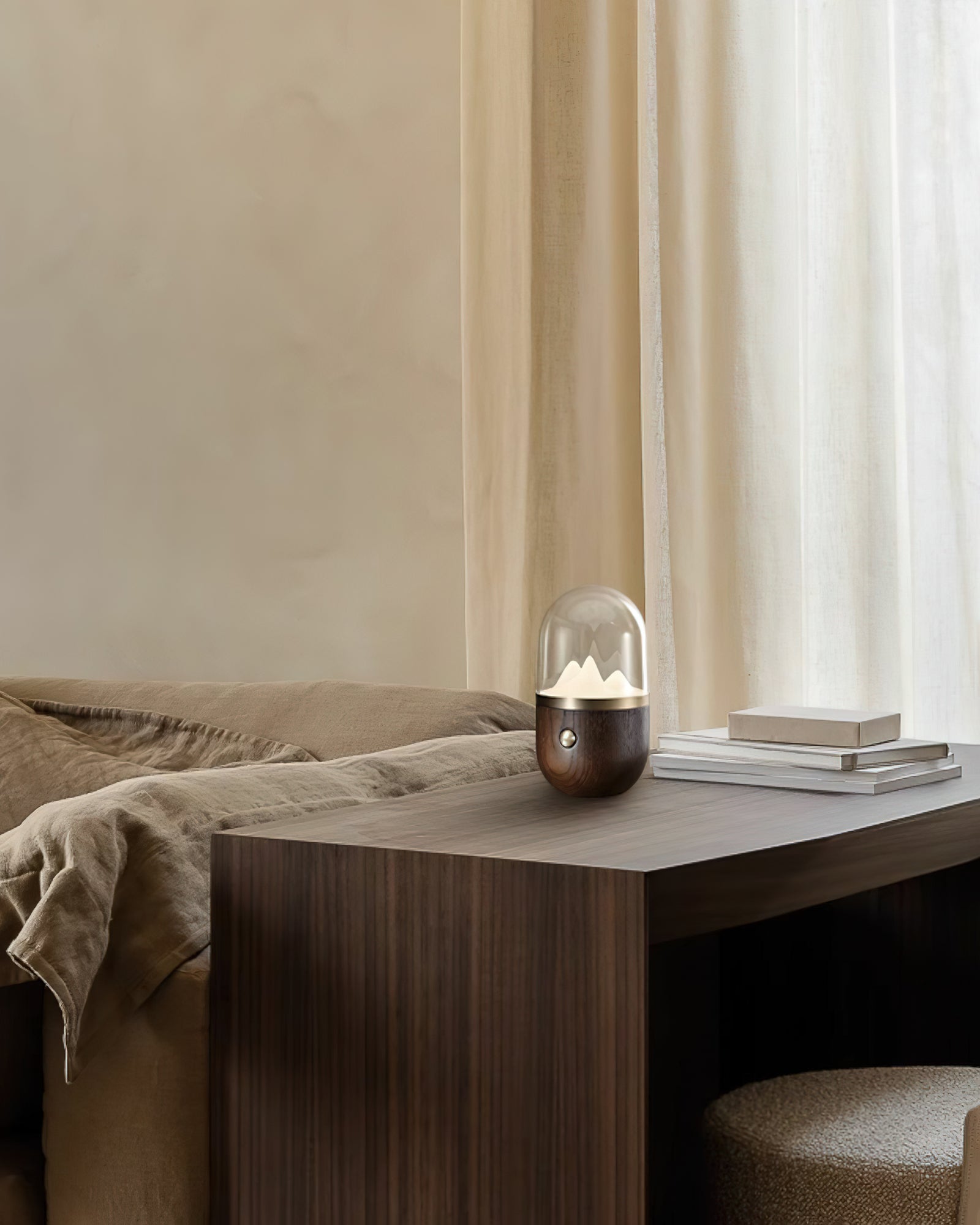 Glacio Mountain Peak Night Table Lamp
