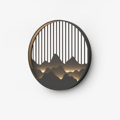 Sumi Mountain Circular Wall Light - Neutral Decor