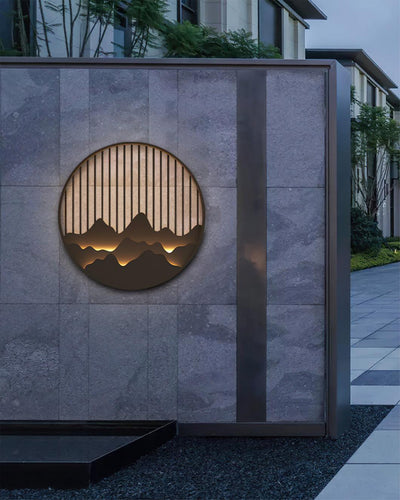 Sumi Mountain Circular Wall Light - Neutral Decor