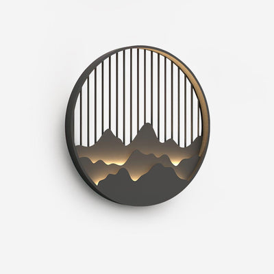 Sumi Mountain Circular Wall Light - Neutral Decor