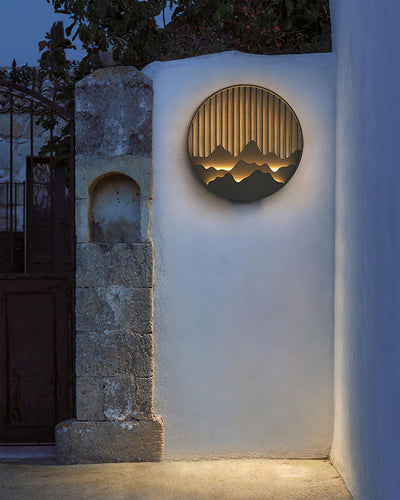 Sumi Mountain Circular Wall Light - Neutral Decor